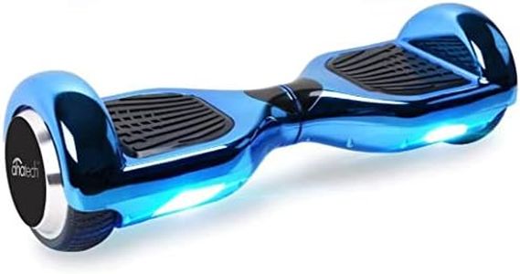 AhaTech Self-Balancing Electric Hoverboards Self Balancing Scooter with 6.5" Inch Tyres 700W Motor Power Bluetooth UL2272 Certified (Chrome Blue)