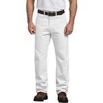 Dickies Men's Painter's Utility Pant Relaxed Fit, White, 34x32