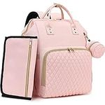 ROSEGIN Pink Diaper Bag Backpack fo