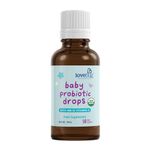 Lovebug Probiotics Newborn Infant Liquid Probiotic with 6 strains, 5 Billion CFU, Vitamin D & E in MCT Oil Base