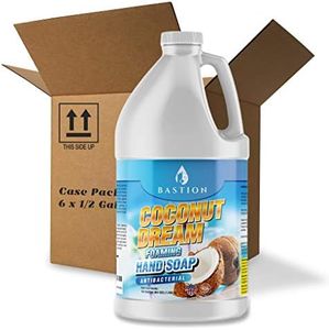 Bastion Antibacterial Foaming Hand Soap - Coconut Dream Hand Wash - Bulk Refill Jug. Coconut Dream Scented. Non-toxic. Made in the USA.(Foaming Dispenser Required) (Coconut, (6) 1/2 Gallon (384 oz))