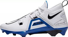 Nike Men's Alpha Menace Pro 2 Mid Football Cleats, White/Black Game Royal, 9