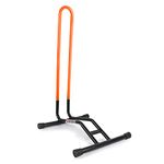 Grandbiker Bicycle Parking Stand, Bicycle Floor Parking Holder Stand, Rubber (Black+Orange)