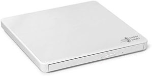 Hitachi-LG GP60 External DVD Drive, Slim Portable DVD Burner/Writer/Player for Laptop, Windows and Mac OS Compatible, USB 2.0, 8X Read/Write Speed - White