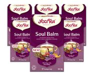 Yogi Tea, Soul Balm, Organic Herbal Tea, Blend of Cocoa Shells, Rooibos and Orange, 6 Packs x 17 Tea Bags (102 Teabags Total)