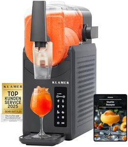 KLAMER Slush Maschine, mit 5 smarten Programmen: Slushie, Cocktail, Milchshake, Frappé, Wein, Automatische Reinigung, 2,6L Fassungsvolumen, Turbo Freeze, kein Eis erforderlich, digitales Rezeptbuch