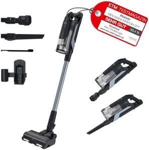 Hoover HF6 Akkustaubsauger mit Bodensensor, Dual Way Clean, bis zu 100Min Laufzeit, Anti-Twist Bürstenrolle, Doppelte Kantenreinigung, QuickPark, tragbar, 660 W [HF610H]