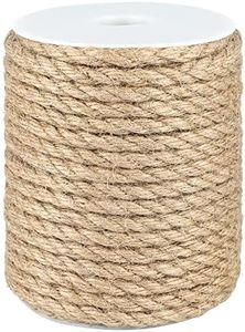joycraft 8MM Jute Twine Rope,65Feet Strong and Heavy Duty Jute Twine, Brown Decoration Hemp Twine String for Artworks, Gardening, Bundling, Camping, Decorating, and DIY Crafting (20M/65Ft * 8MM)