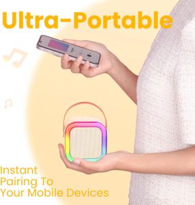 Ankuka Karaoke Machine – Pink Portable Bluetooth Speaker