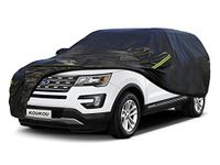 KouKou SUV Car Cover Waterproof All Weather, 7 Layers Outdoor Jeep Car Covers for Automobiles Rain Snow UV Protection, Universal Fit BMW X5, Ford Explorer, Acura MDX, ect.(Length 191-201 inch)