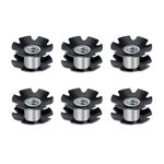 HOUSON 6PCS bicycle star nut, bike ahead headset front fork star nut core bicycle fork steertubes nuts