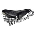 Brooks Saddles B33 Bicycle Saddle with Clamp (Chrome Rails, Black)