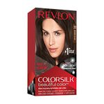 Revlon ColorSilk Beautiful Colour, Permanent Hair Dye with Keratin & Silk Amino Acids – 100% Grey Coverage, Long‑Lasting Vibrant Colour, Brown Black