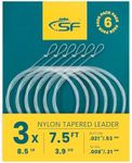 SF 6Pcs Pre-Tied Loop Fly Fishing T