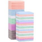 Orighty Baby Washcloths 50-Pack, Microfibre Coral Fleece Baby Face Towels, Soft and Absorbent Wash Flannels for Newborns and Infants, Gentle on Delicate Skin for Face Hands and Body, 7x9 Inch