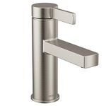 Moen Beric Spot Resist Nickel Modern One-Handle Single Hole Bathroom Faucet with Drain Assembly and Optional Deckplate for Your Bath Sink, 84774SRN