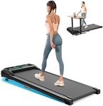 Walking Pad with Incline, Under Desk Treadmill, Portable Treadmills for Home Office, 4 in 1 Walking Running Machine Manual Incline, Compact Treadmill 265LB Capacity with Remote Control