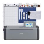 Brother ScanNCut SDX125EGY Electronic DIY Cutting Machine with Scanner, Make Custom Stickers, Vinyl Wall Art, Greeting Cards and More with 682 Included Patterns, Grey