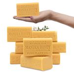 Australian Botanical Soap, Manuka Honey with Jojoba Oil 187g (6.6 oz) Natural Ingredient Soap Bars | All Skin Types | Shea Butter Enriched - Pack of 8