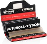 Futurola x Tyson 2.0 Rolling Papers + Tips 1 ¼ Size - Premium Dutch Brown Paper - 33 Rolling Papers + 33 Tips - Mike Tyson's Signature Collection, Expertly Crafted for Smooth & Even Burn