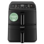 Cosori Double Stack Air Fryer Turbo Tower Compact 8.6L, 39% Space-Saving Airfryer, Ceramic PFAS-Free,TurboBlaze Dual DC Motors for Even & Faster Cooking, Perfect for Family Meals