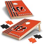 Wild Sports 2' x 3' Solid Wood Cornhole Set with Direct Print HD Team Graphics – Great Gift for Any Football Fan! Bean Bag Toss Family Outdoor Games – NFL Cincinnati Bengals