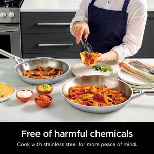 Ninja EverClad 12-Piece Cookware Set – Stainless Steel Pots & Pans