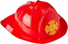 Dress Up America Unisex Red Fire Helmet - Adult, One Size Fits