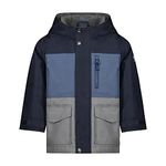 OshKosh B'Gosh Baby Boys' Midweight Fleece Lined Windbreaker Jacket, Deep Navy Blue Grey, 12 Months