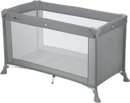 Bebeconfort Soft Dreams, Baby Travel Cot Bed, 0 - 3 Years (0 - 15 kg), Lightweight Baby Travel Bed, Wood Fibre & Foam Mattress (60 x 120 cm), Carrying Bag, Compact Umbrella Fold, Full Gray