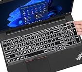 Large Print Keyboard Cover for 15.6" Lenovo ThinkPad E15 Gen 4/3/2, ThinkPad L15 T15 T15p T15g P15 P15s P15v Gen 3/2/1, ThinkPad E580 E590 E595 L580 L590 P52 P53 P72 P73 T570 T575 T580 T590 -Black