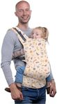 Beco Toddler Carrier with Extra Wide Seat, 100% Cotton Toddler Carrying Backpack Style and Front-Carry, Lightweight & Breathable Child Carrier, Toddler Sling Carrier 20-60 lbs (Geometric)