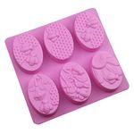 3D Honeycomb Silicone Soap Fondant Mould 6 Holes Cake Muffin Mold Pudding Cupcake Candle Baking Tray Mold for Birthday Wedding Making Jelly Pudding Cookies Chocolate