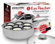 Excelsteel 18/10 Stainless 6 Non Stick Egg Poacher