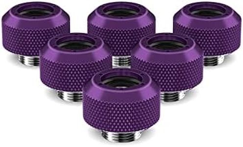 PrimoChill 1/2in. Rigid RevolverSX Series Fitting - Candy Purple - 6 Pack