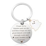 Andibro Funny Keychain Friendship Gifts for Women, Best Friend Keychain Cute Ghost Keychain Unique Friend Gifts Soul Sisters Unique Birthday Favor Bestie Classmates Long Distance Relationship Gifts