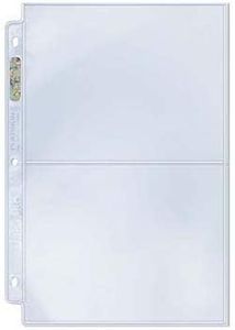 Ultra Pro Página de platino de 2 bolsillos con bolsillos de 12,7 x 17,7 cm, 25 unidades