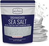 Dishwasher Salt, Natural Water Softener, Food Grade Coarse Sea Salt Compatible with Miele, Thermador, Whirlpool, & Bosch Dishwasher 5 lb Bag