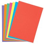 Baker Ross AV534 A5 Rainbow Coloured Card (220gsm), Perfect for Children's Art & Craft Activities, Collages, Model Making and More (Pack of 50), Assorted