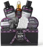 Lavender Bath Spa Gift Set for Men and Couples! Best Spa Set for Him Christmas Gift for Men (8 PC)