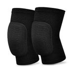 Volleyball Knee Pads - Knee Pads Volleyball with Thick 3D Foam Volleyball Knee Pads Kids Youth Boys Girls for Volleyball Basketball Yoya Dance to Protect Knee, (Black, S)