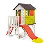 Smoby Kids Playhouse on Stilts with Slide | Strong and Durable Wendy House, Suitable for Outdoor and Garden Use