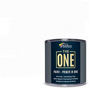 THE ONE Paint & Primer: Most Durable All-in-One Furniture Paint, Cabinet Paint, Front Door Paint, Wall Paint, Bathroom, Kitchen - Fast Drying Craft Paint Interior/Exterior (White, Gloss, 8.5oz)