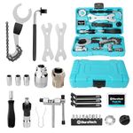 DURATECH 31-Piece Bicycle Repair Set, Bicycle Repair kit with Tool Box, Bike Tool Kit, Home Multi-Purpose Repair Kit, Suitable for Bike Tire Chain Repairs, Home Routine Repair, DIY