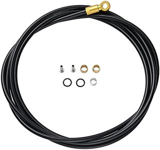 Icreopro 2000mm Bicycle Hydraulic Disc Brake Hose Kit for Shimano BH90 System, Including Banjo Adapter, Red/Gold/Silver