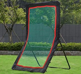 Doubleriver Lacrosse Rebounder for Backyard Angle Adjustable Volleyball Rebounder Net 4X7FT Baseball Rebound Lacrosse Rebounder Net for Pitching Practice