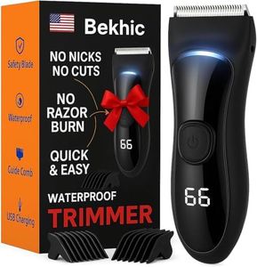 Manscape Groin & Body Hair Trimmer for Men, Waterproof Electric Trimmer for Men & Women, Skin-Friendly Ceramic Blade, Travel Lock, Rechargeable Razor for Pubic Area, Chest, Bikini
