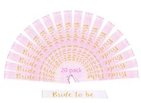 STAY GENT 20 Pieces Bride to Be Sashes Set, 19 Pieces Pink with 1 Piece White Sash's Gold Text for Hen Night Party Wedding Ladies Night Out