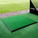 FORB Driving Range Golf Practice Mat With Golf Tees | Professional Quality | Optional Rubber Mat Base & Tray | 30mm Artificial Grass - Golf Training Aids (Golf Mat Only)