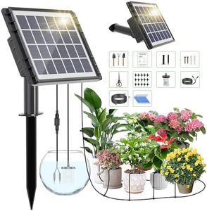 82FT Solar Drip Irrigation System, Auto Watering Kit for 20-30 Pots, Solar-Powered Plant Watering, 25 Timer Modes, 900ml/min Flow Indoor/Outdoor Garden, Balcony & Patio Irrigation System